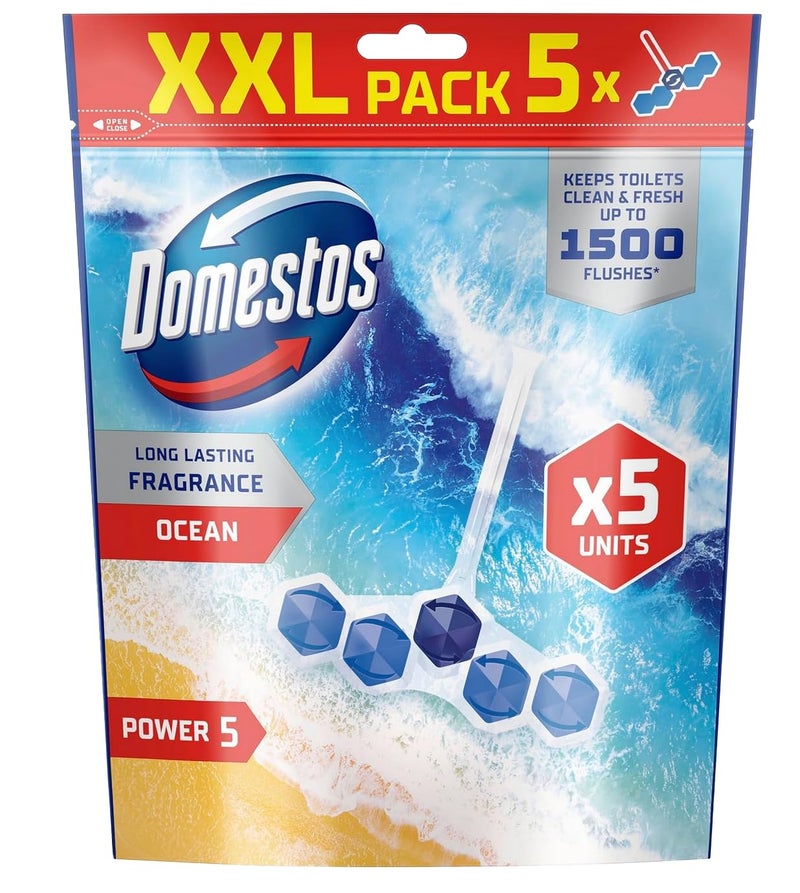 Domestos Power 5 Ocean Toilet block 302g - Image 4