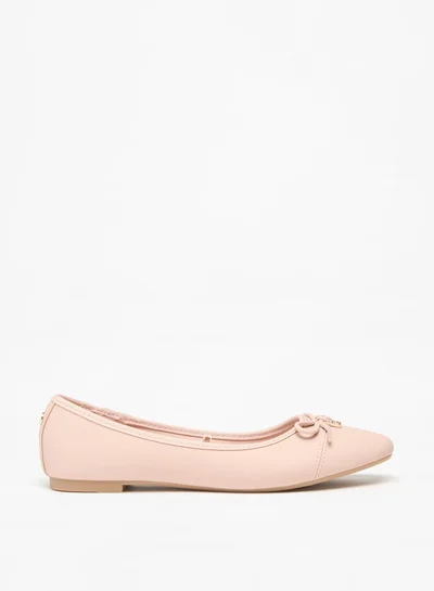 فلورا بيلا من شو إكسبرس Women's Bow Accent Slip-On Round Toe Ballerina Shoes