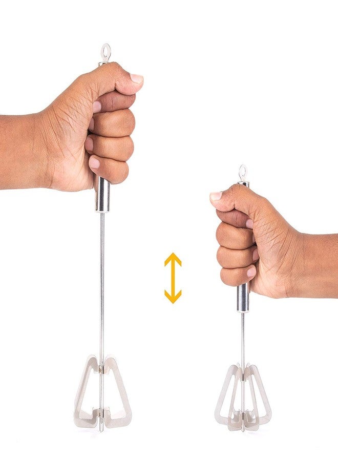Ezee Kitchen King Stainless Steel Hand Mixi, Silver - Image 2