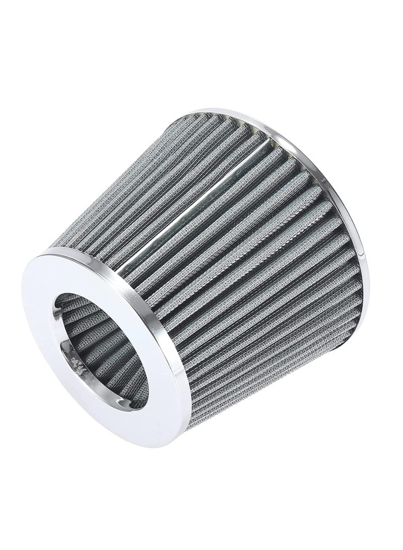Car Air Filter Dry Air Filter for Cold Air Intake, 3 Inch Hole Cone Filter, Suitable for Cars Gray Color - Image 3