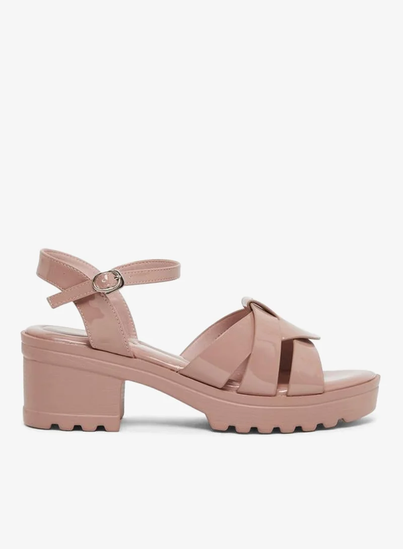 Styli Strappy Platform Heel Sandals with Ankle Strap