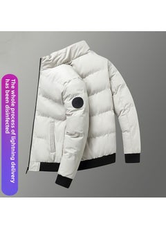Generic Mens Thick Cotton Jacket Casual Winter Coat Khakis PO  - Image 5