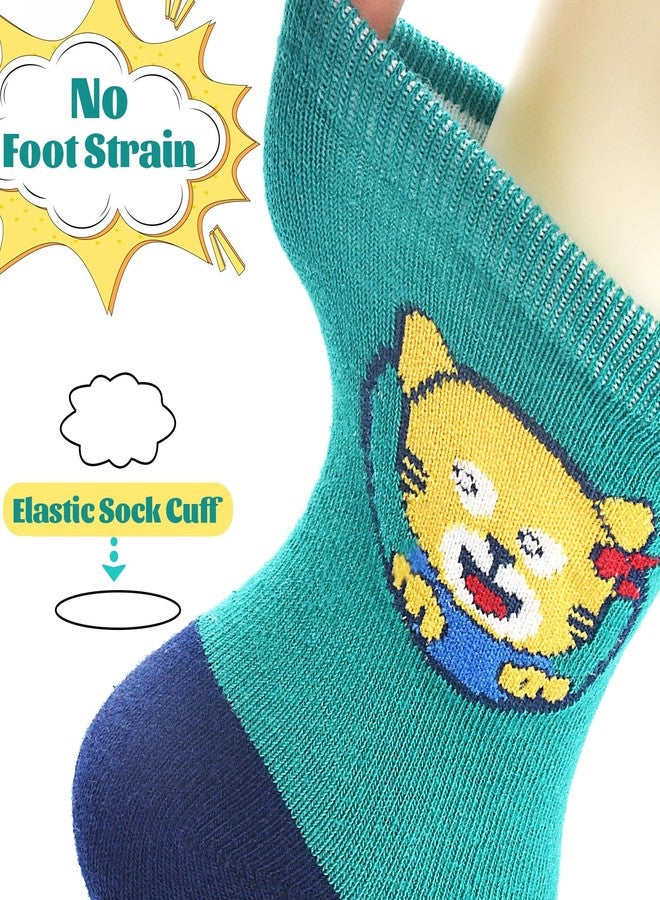 HYCLES Non-Slip Toddler Socks, Cartoon Dinosaur Animal Boy Grip Socks for 3-5T Kids Baby - Image 5