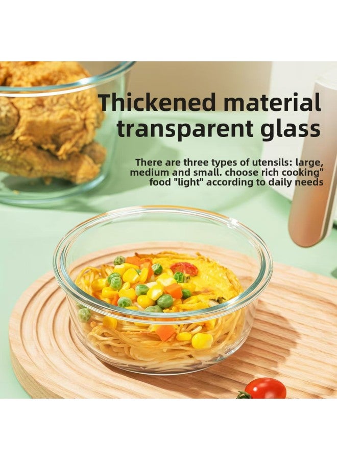 Air Fryer Bowl Special Glassware For Oven Household Heat Resistant Baking Plate High Temperature Glass Cheese Baked Rice Baking Bowl-Specifications:320ml-1520ml-Capacity: Large Circle 950ml  - Image 2