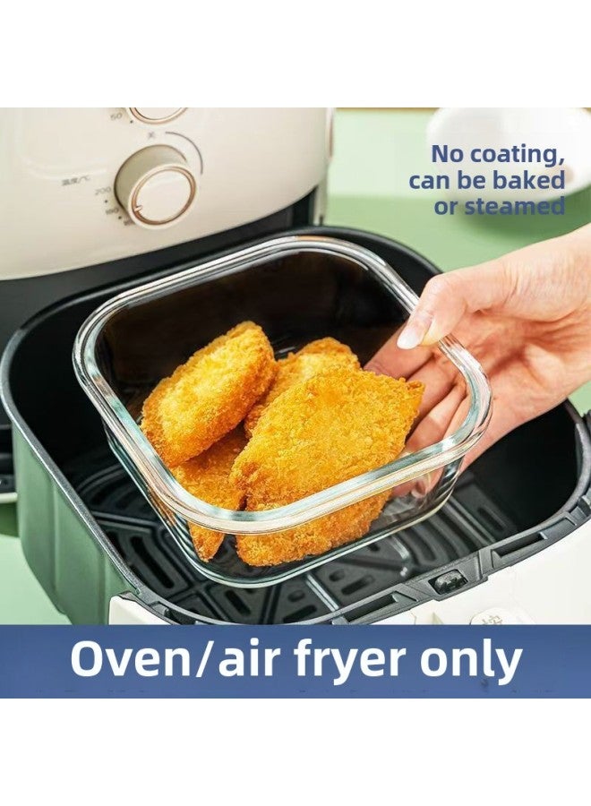 Air Fryer Bowl Special Glassware For Oven Household Heat Resistant Baking Plate High Temperature Glass Cheese Baked Rice Baking Bowl-Specifications:320ml-1520ml-Capacity: Large Circle 950ml  - Image 1