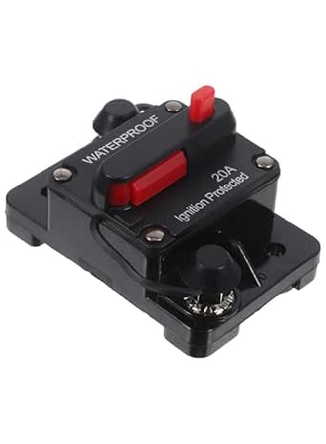 Inline Resettable Fuse Switch 20A 12V 36V Waterproof Circuit Breaker For Car Audio Amplifier Boat RV Truck - Image 1