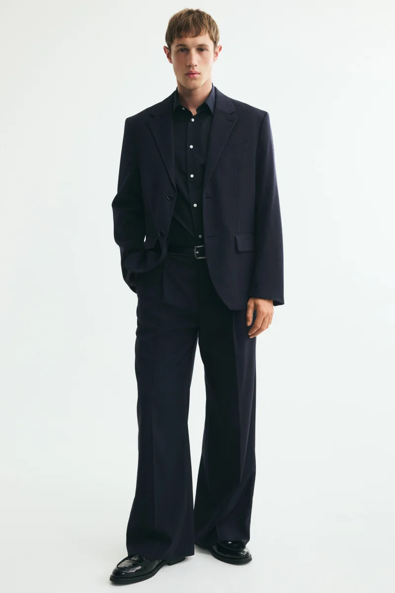 Loose Fit Wool-blend suit trousers