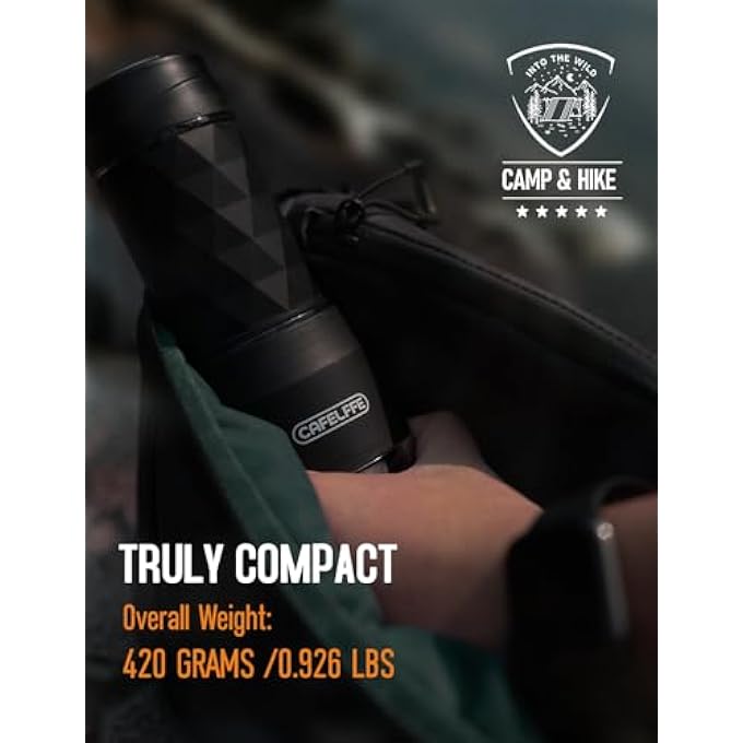 كافلف ماكينة تحضير قهوة كبسولة محمولة Mk501، 3 في 1 صغيرة الحجم وصغيرة الحجم للسفر والتخييم والمشي لمسافات طويلة والمكتب، لون أسود - Image 5