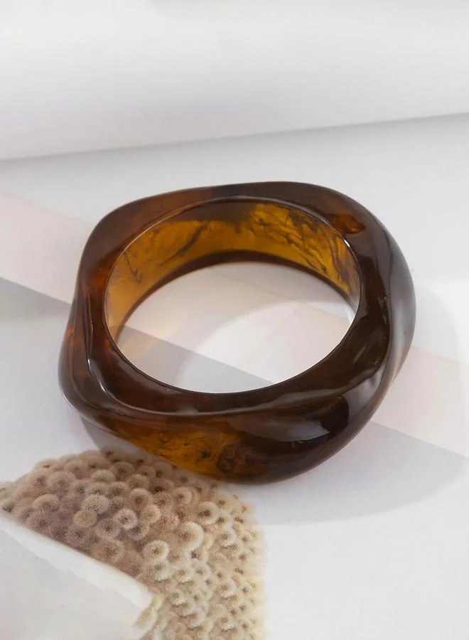 Take Two Irregular Resin Bangle