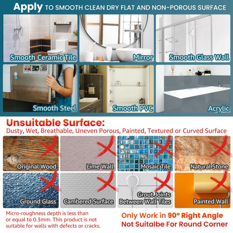 تايلي ذيل زاوية دش العلبة مع أكواب شفط الجدار مثبتة على الجدار رف دش بلاستيكي للحمامات الصغيرة المطبخ المطبخ القابل للإزالة. - Image 2