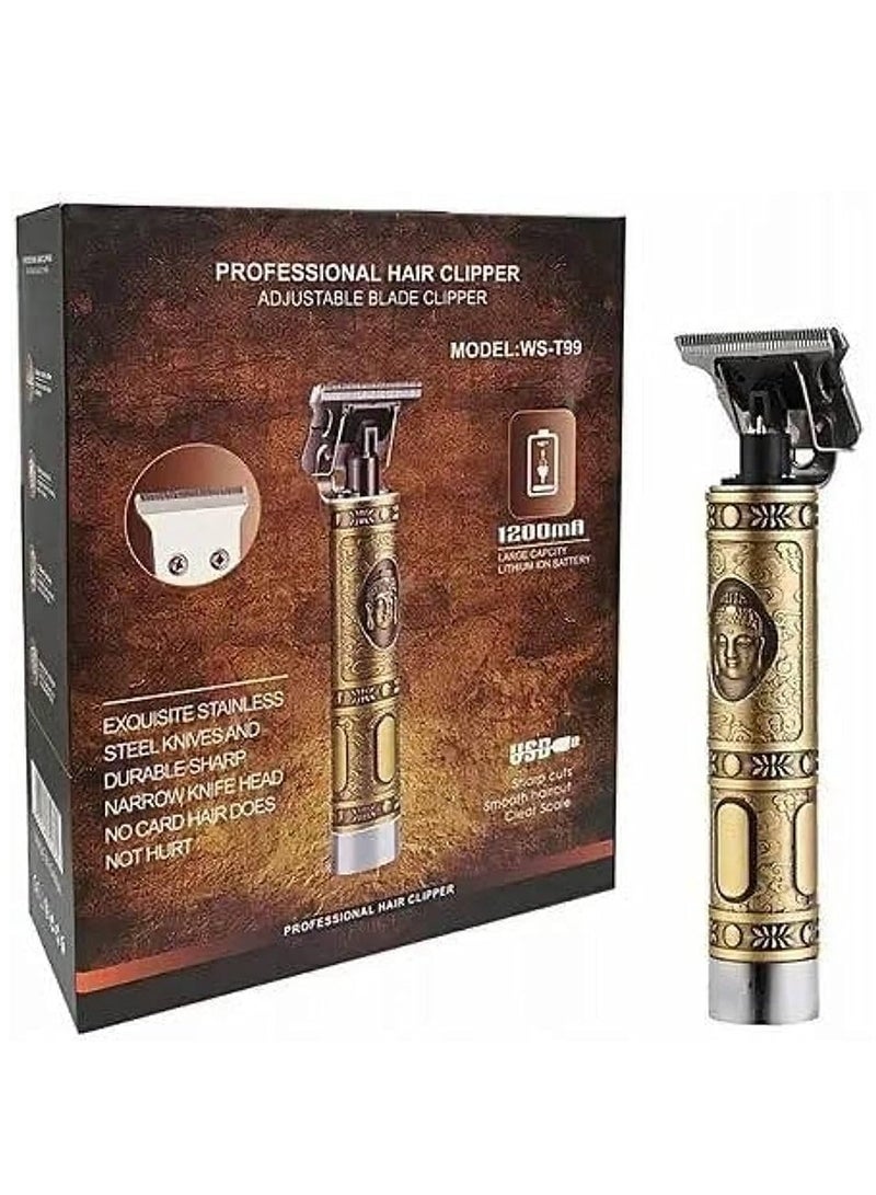 ELTRAZONE Professional Hair Clipper and Beard Trimmer, Gold, WS-T99 - Image 1