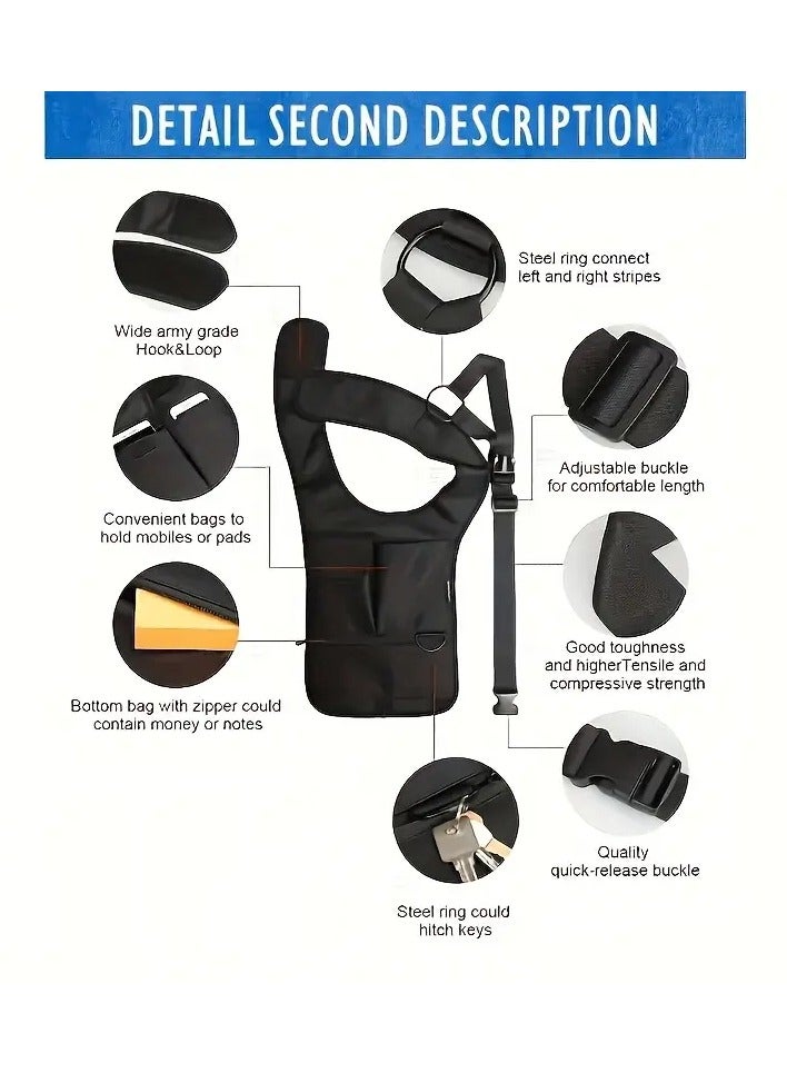 Shoulder bag wallet, multi-purpose men's and women's storage armpit bag, upgraded multi-purpose armpit shoulder bag  - Image 2