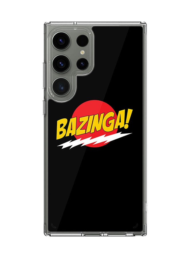 Stylizedd Classic Clear Case for Samsung Galaxy S25 Ultra , Hybrid Soft Case Flexible Edges Anti Drop TPU PC Gel Thin Transparent Cover - Bazinga - Image 1