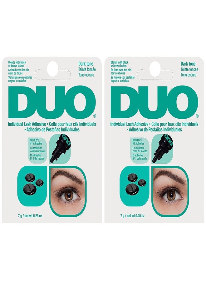 DUO Individual Lash Adhesive - Dark, Long-Lasting Lash Glue for Individual Lashes and Eyelash Clusters, 0.25 oz, 2 Pack - Image 1