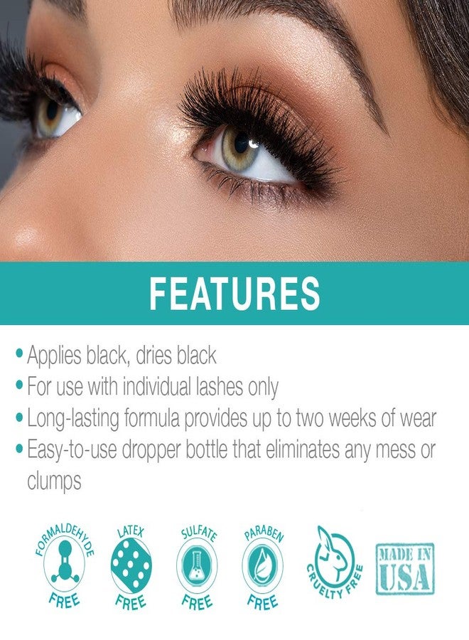 DUO Individual Lash Adhesive - Dark, Long-Lasting Lash Glue for Individual Lashes and Eyelash Clusters, 0.25 oz, 2 Pack - Image 4