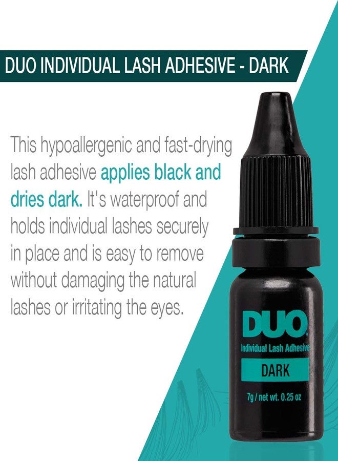 DUO Individual Lash Adhesive - Dark, Long-Lasting Lash Glue for Individual Lashes and Eyelash Clusters, 0.25 oz, 2 Pack - Image 3