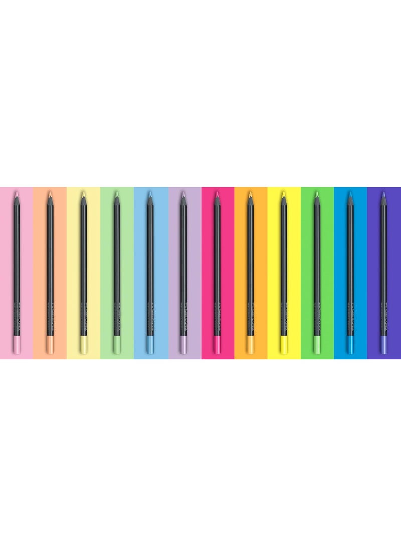 FABER-CASTELL 12-Piece Black Edition Colour Pencils Neon And Pastel Colours - Image 5