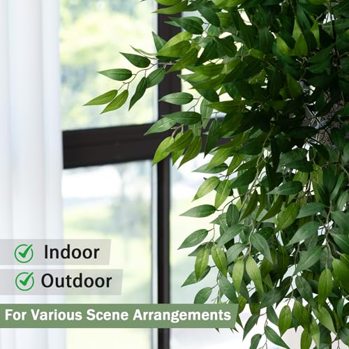 mizii 36pcs Italian Ruscus Artificial Greenery Stems Silk Green Leaves 20in Fake Spray Plants Stem Garland Greenery Decoration for Centerpieces Wedding Arch Flower Bouquet Table Room Wall Decor (36) - Image 4