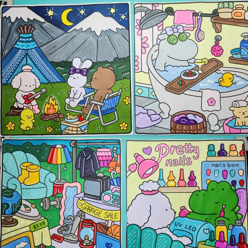 Coloring Book For Adults And Teenagers Warm Scenes Coloring Picture Book Cute Comfortable Coloring Book - Image 4