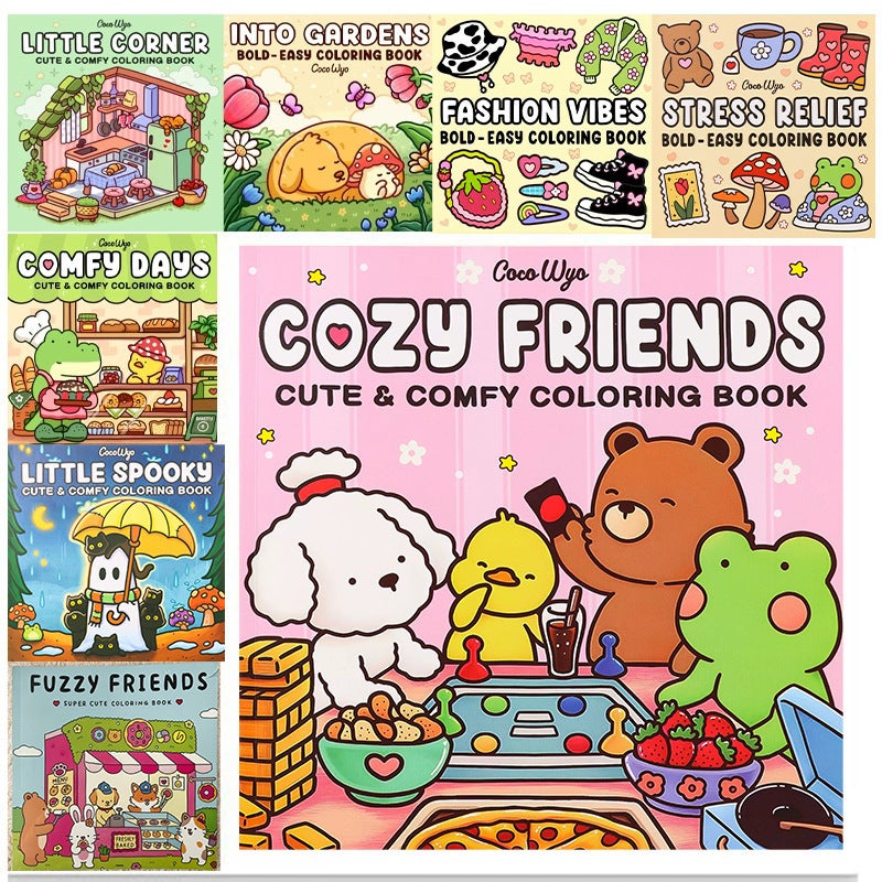 Coloring Book For Adults And Teenagers Warm Scenes Coloring Picture Book Cute Comfortable Coloring Book - Image 2