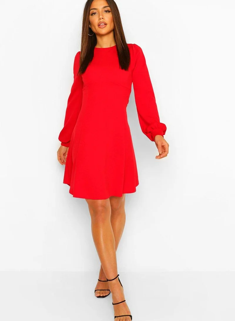 boohoo Puff Sleeve Dress