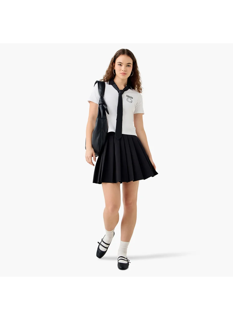 اس بي كاركترز Nirvana Embroidered Polo T-shirt with Short Sleeves