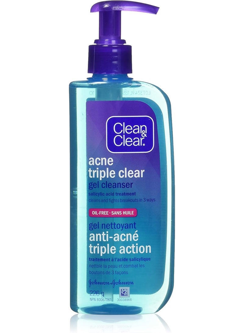 Clean & Clear Acne Triple Clear Cleanser Oil-Free 8 oz