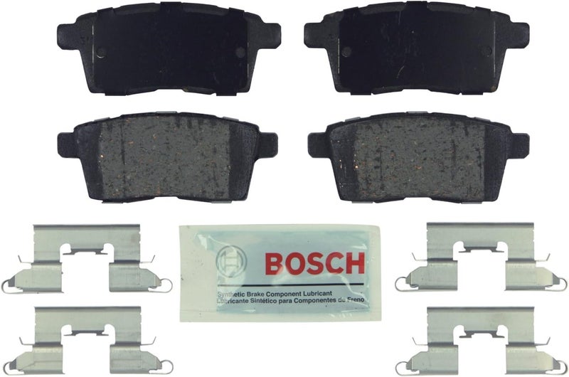 BOSCH BE1259H Blue Ceramic Disc Brake Pad Set With Hardware - Compatible With Select Ford Edge, Lincoln MKX, Mazda CX-7, CX-9 - Rear - Image 1