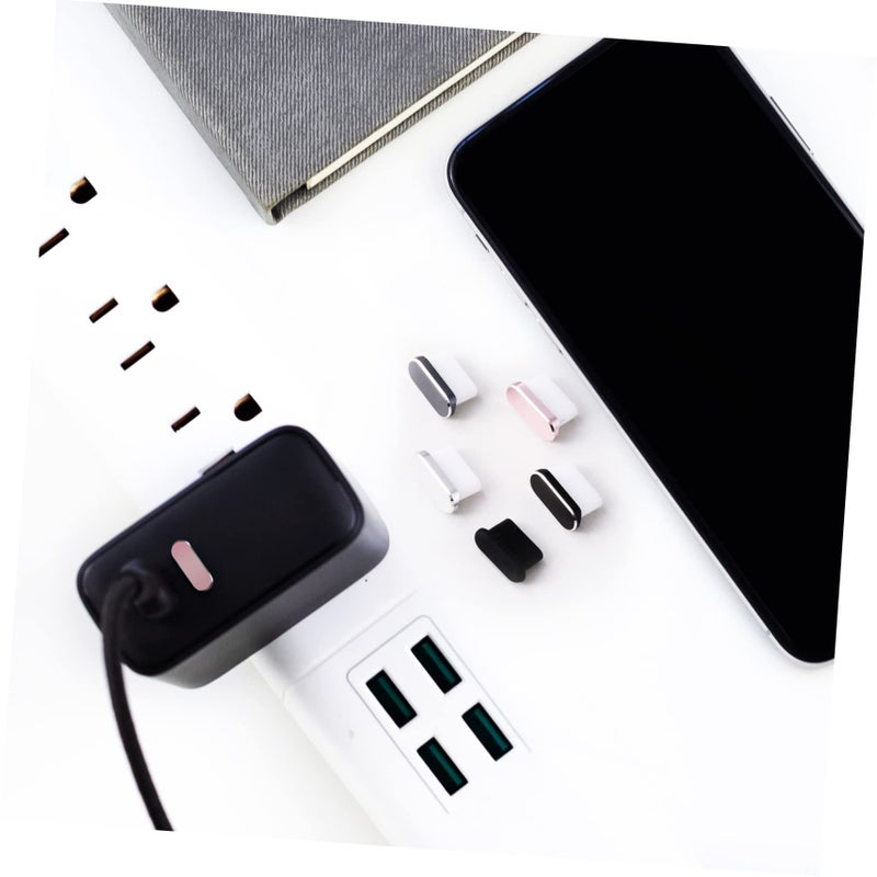 14 قطعة من سدادات الأتربة USB C أغطية نوع C لمنافذ الهاتف أسود - Image 5