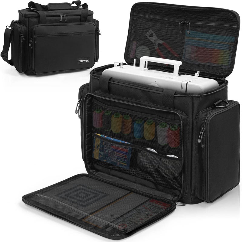 ITHWIU Sewing Machine Carrying Case with Multiple Storage Pockets for Accessories, Universal Tote Storage Bag Compatible with Most Standard Singer, Brother, Janome - Image 4