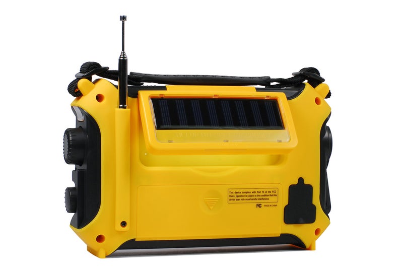 Kaito KA500 5-way Powered Solar Power,Dynamo Crank, Wind Up Emergency AM/FM/SW/NOAA Weather Alert Radio with Flashlight,Reading Lamp and Cellphone Charger, Yellow - Image 5
