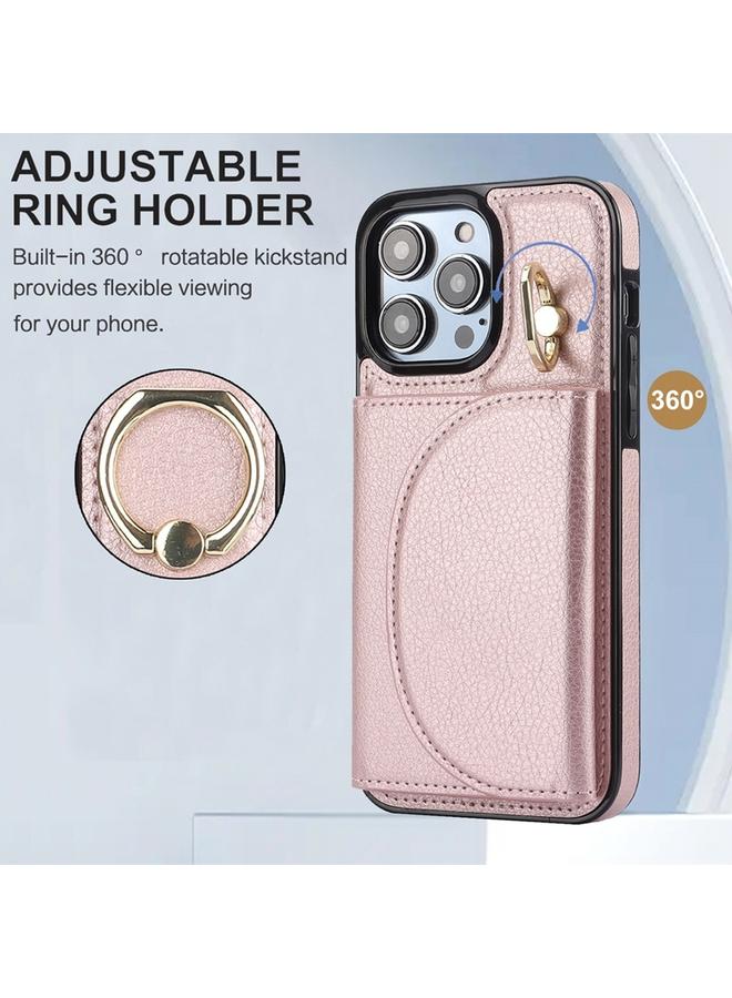 Zaboon Case For iPhone 11 YM007 Ring Holder Card Bag Skin Feel Phone Case - Image 2