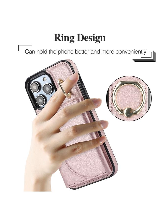 Zaboon Case For iPhone 11 YM007 Ring Holder Card Bag Skin Feel Phone Case - Image 3