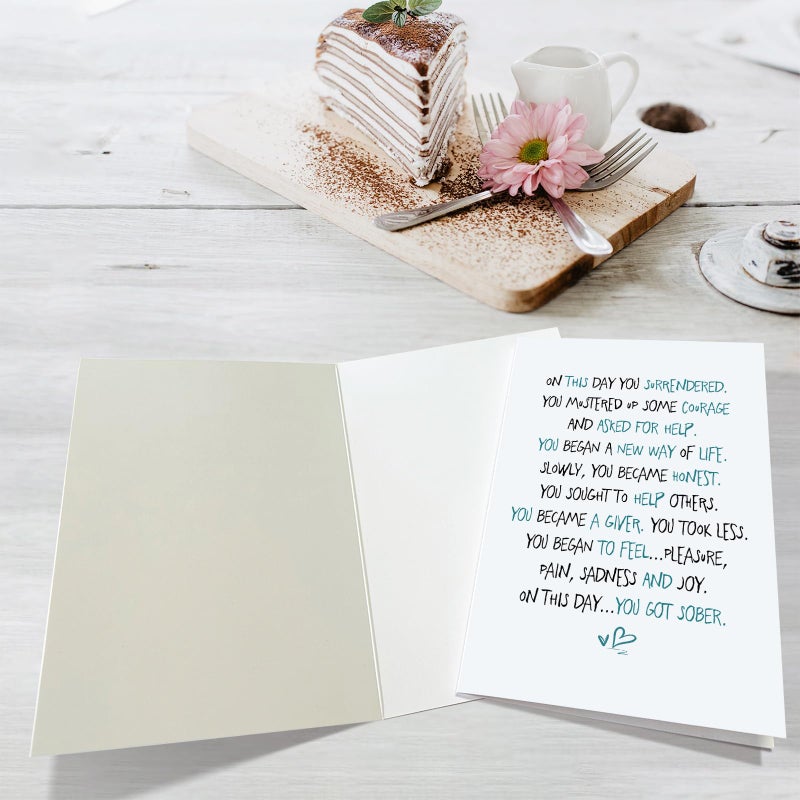 Obbyidk Poem Sobriety Card For Men Women  Sober Anniversary Card For Him Her  Sobriety Birthday Card  Sobriety Gift  On This Day You Got Sober - Image 3