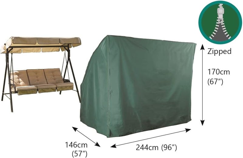 Bosmere Weatherproof Swing Seat Cover 96 x 57 x 67 Green - Image 3