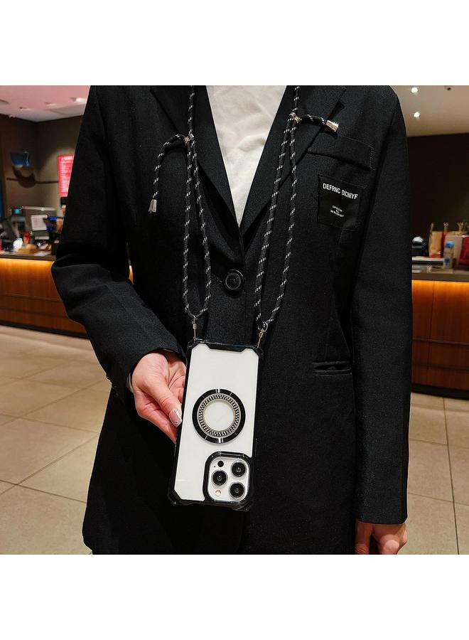 اس-توب جراب هاتف iPhone 16 Pro Max Traveler Crossbody Lanyard MagSafe TPU شفاف بأربع زوايا - Image 5