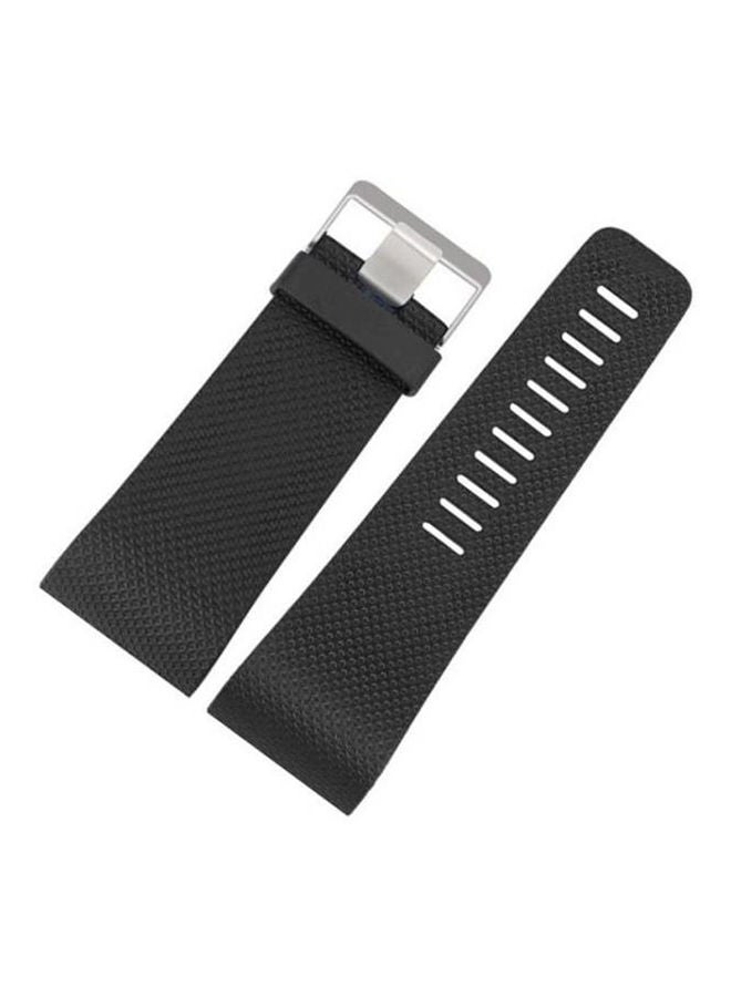 نيبمينينت سوار ساعة ذكية فاخر من السيليكون لساعة فيتبيت سيرج، لون أسود - Image 1