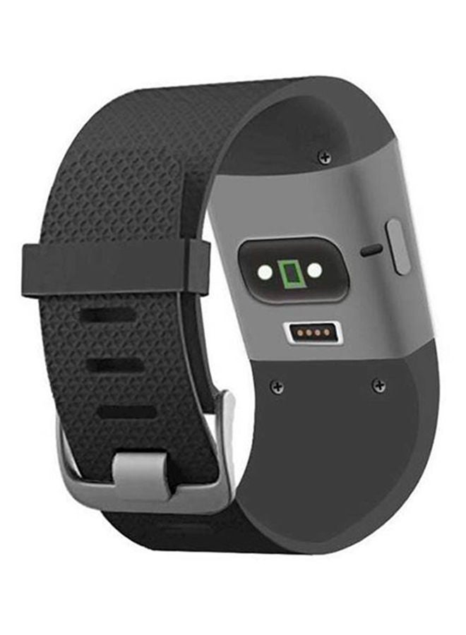 نيبمينينت سوار ساعة ذكية فاخر من السيليكون لساعة فيتبيت سيرج، لون أسود - Image 2