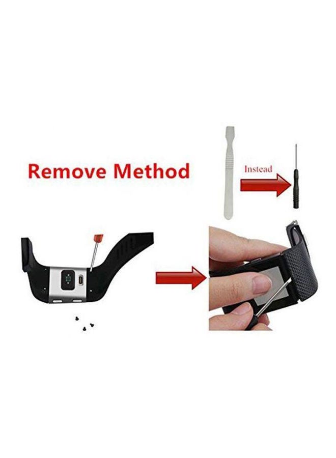 نيبمينينت سوار ساعة ذكية فاخر من السيليكون لساعة فيتبيت سيرج، لون أسود - Image 4