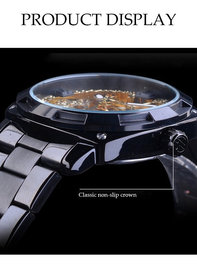 DUNISO Automatic Watch for Men，Luxury Automatic Machenical Watch,Stainless Steel Mechanical Wrist Watch,Daily Life Waterproof Design,Night Light Design，Suitable for Daily Business Meetings and Gatherings - Image 4