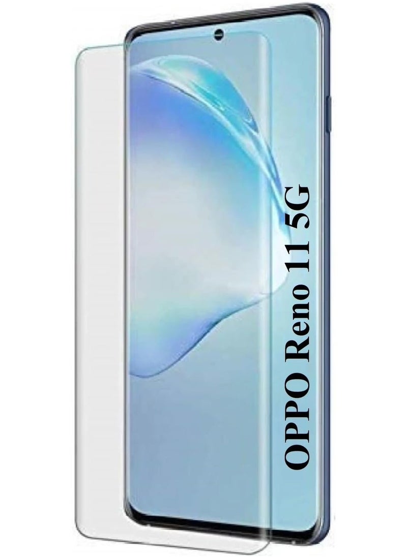 Generic Tempered Glass Screen Protector full Glue Edge to Edge Screen Glass Anti-shatter 9H Hardness Scratch Proof Compatible for OPPO Reno 11 5G  - Image 1