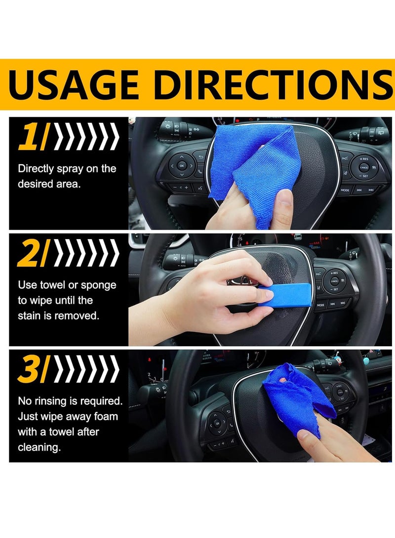 Pegciz 100ml Foam Cleaner of Car and House Interior Detailer Cleaner for Cars Cleans All Interior Car Surfaces Matt Finish Removes Stuck on Dirt Dust Multipurpose Foam Cleaner Spray - Image 2