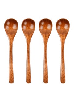 Generic Wooden Spoons Set of 4, Lotus Wood, 14.3 x 3cm, Ideal for Cooking and Serving  - Image 1