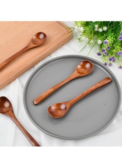 Generic Wooden Spoons Set of 4, Lotus Wood, 14.3 x 3cm, Ideal for Cooking and Serving  - Image 4