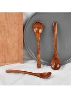 Generic Wooden Spoons Set of 4, Lotus Wood, 14.3 x 3cm, Ideal for Cooking and Serving  - Image 3