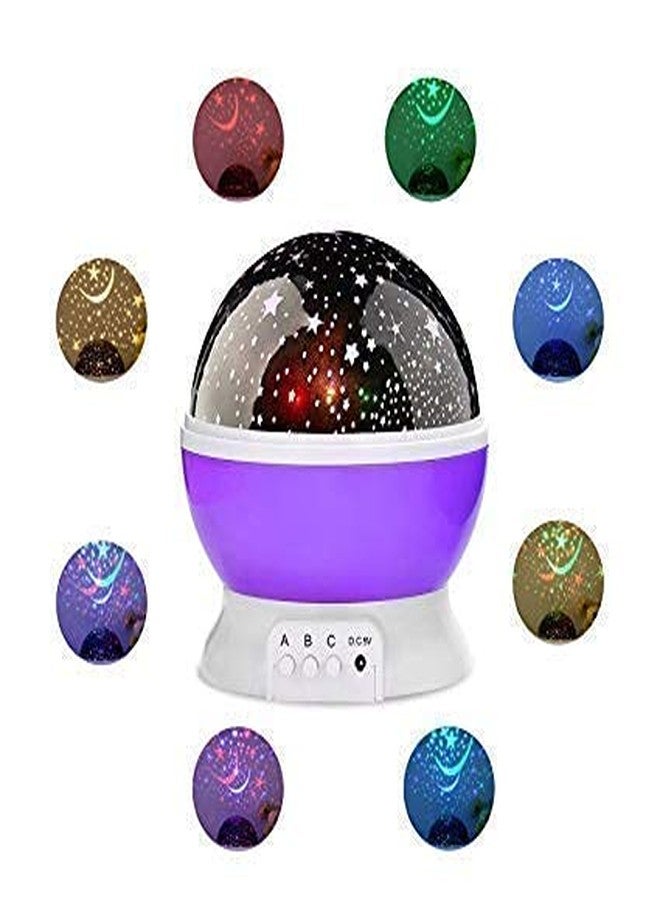 TJ Plastic Kids Moon Star Projector Night LED Light Toys For 2-8 Year Old Girls Gifts 360 Degree Rotation And 8 Light Changing, Best Gifts For 4-6 Year Old Girls Birthday (Multicolor, Pack Of 1) - Image 2