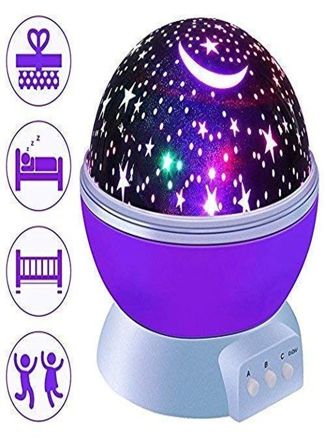 TJ Plastic Kids Moon Star Projector Night LED Light Toys For 2-8 Year Old Girls Gifts 360 Degree Rotation And 8 Light Changing, Best Gifts For 4-6 Year Old Girls Birthday (Multicolor, Pack Of 1) - Image 3