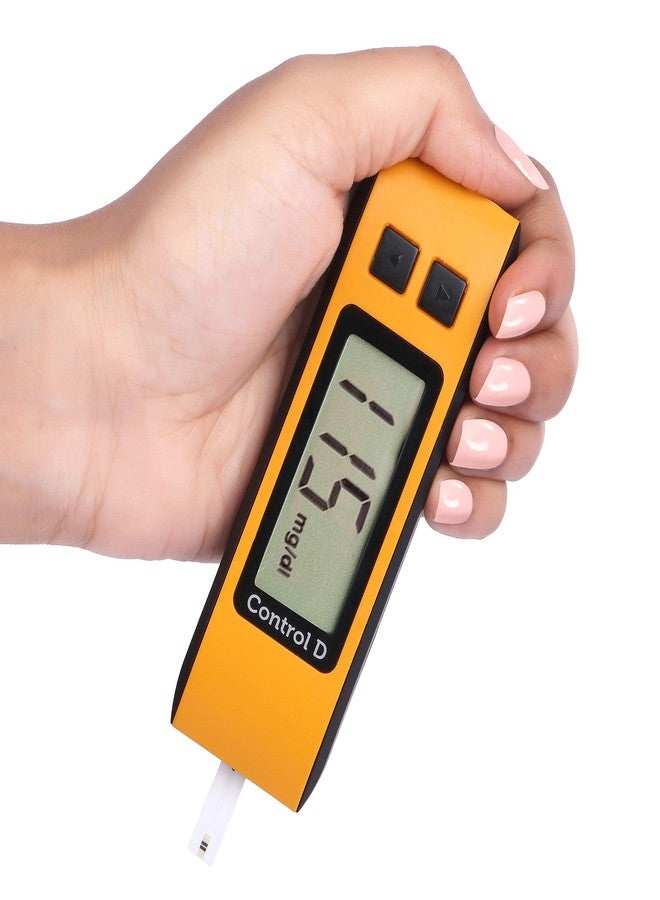 كونترول_دي جهاز قياس نسبة السكر في الدم Control D Orange مع 100 شريط اختبار - Image 5