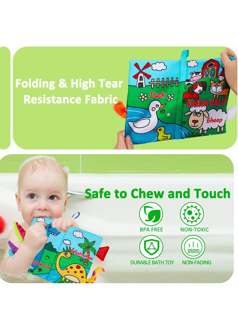 KASTWAVE 2 PCS Baby Books Toys, Babies Touch and Feel Crinkle Cloth Books, 0-6 Months Interactive Sensory Baby Toys, Suitable for 0-3-6 Months Infant Newborn Baby Boy Girl Shower Gifts Set - Image 5