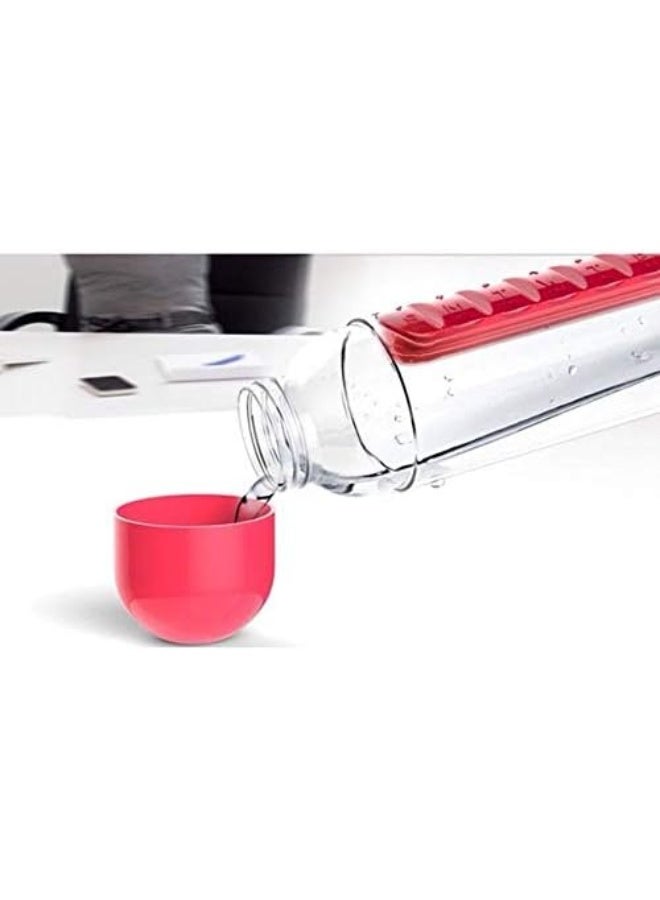Kevibuy 7-Day Water Bottle with Pill Organizer Case 20 oz | Weekly Pill Holder Reminder Box for Vitamin/Fish Oil/Supplement | Medication Holder with Daily Marker for Sport and Travel 2 in 1 (Red) - Image 3